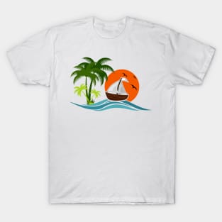 panoramic beach T-Shirt